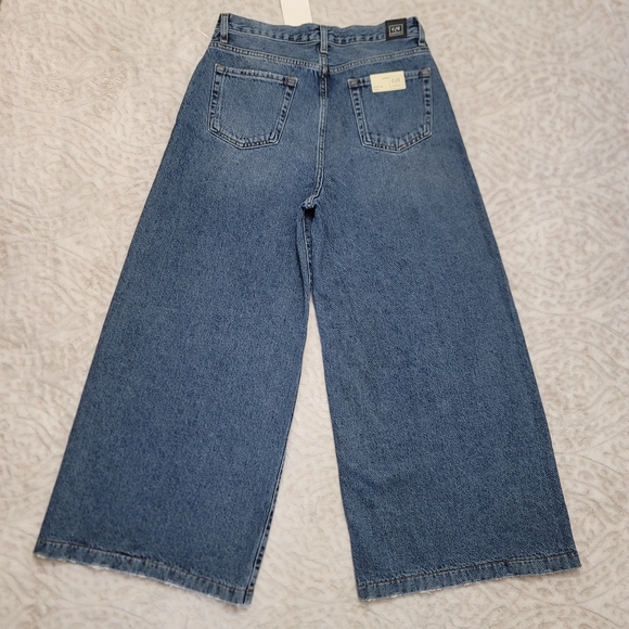 Current/Elliott Women's Wide Leg Crop Jeans Size 29 NWT Bromes Blue - Picture 6 of 16